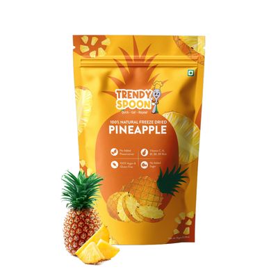 Trendy Spoon Natural Freeze Dried Pineapple | Rich in Vitamins, Natural and Healthy Fruit Snack | 16 Grams