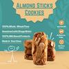 Almond Stick Cookies 280g | Made with Whole Wheat, Butter & Crunchy Almonds | No Refined Sugar, No Palm Oil | A Tasty & Wholesome Snack for All Ages | No Maida Biscuits view 3