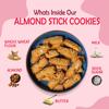 Almond Stick Cookies 280g | Made with Whole Wheat, Butter & Crunchy Almonds | No Refined Sugar, No Palm Oil | A Tasty & Wholesome Snack for All Ages | No Maida Biscuits view 4