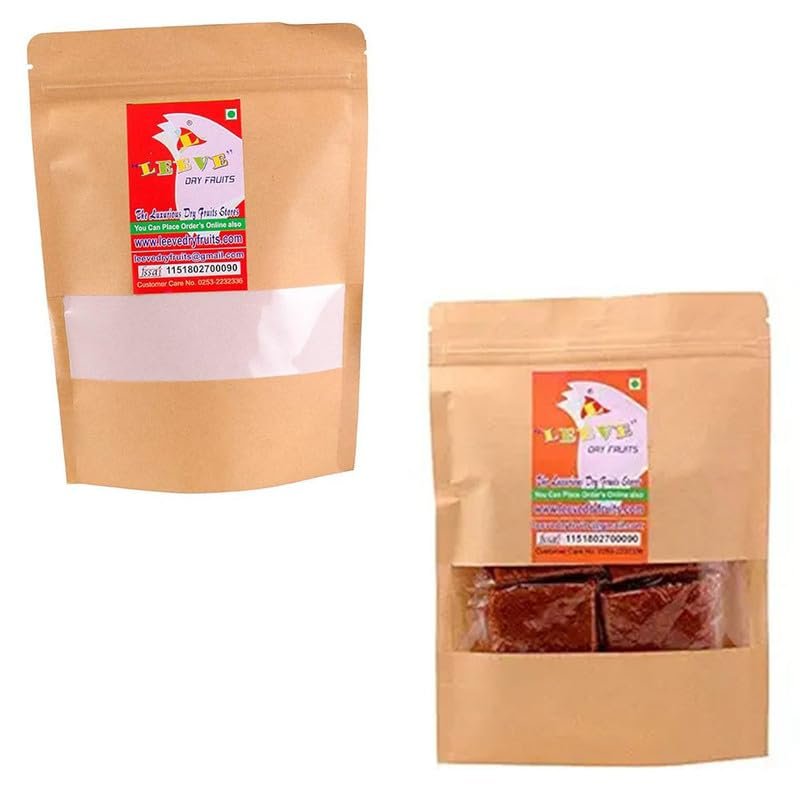 Leeve Dry Fruits Coffees Coconut & Dates Chikki - Jaggery Sweetened - Rich in Protein & Fiber - Dry Fruit Chikki Bar - Nutritious - Mixed Dry Fruits - 200gm