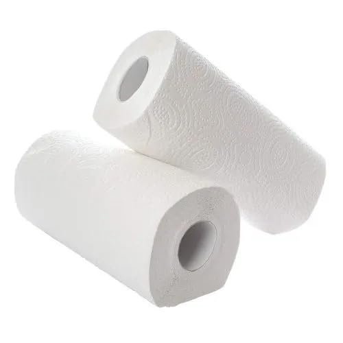CAPSSEA Absorbent & Durable Kitchen Paper Tissue With 60 Pulls Per Roll For Daily Use (Pack of 1 (2 Rolls, 120 Pulls))