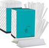 Amit Marketing 6 mm Corn Starch Straws | Eco-Friendly Compostable Sustainable Disposable Drinking Straws | Cocktail Cold Drink Bubble Tea Juice Smoothie Thick Shakes Non-Bendable White (100 Pcs) view 2