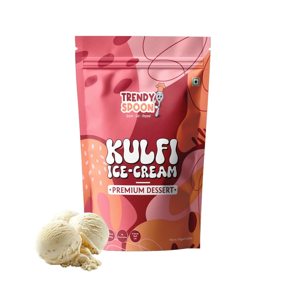 TRENDY SPOON Mava Malai Kulfi Ice Cream Snack | Travel-Friendly, Anytime Delicacy | 30 Grams