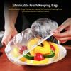 FOXIGON 100 Pcs Reusable Elastic Food Storage Covers  Plastic Stretch Bowl Lids for Kitchen, Fridge & Containers | Adjustable Universal Sealing Wraps (40x40x2 cm) view 2