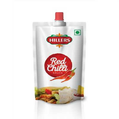 Hillers Hot Red Chilli Sauce Authentic Chinese Chilli Sauce for Noodles, Fried Rice, Paneer & Vegetables | Red Chili Sauces (90g)
