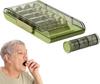 BACHUDO Large Weekly Pill Case 7 Day | Portable Pill Organizer 3 Times a Day Pill Box with 21 Compartments Box | Pill Holder Container for Vitamin,Medicine Pill Dispenser Supplement Holder,GREEN view 1