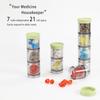 BACHUDO Large Weekly Pill Case 7 Day | Portable Pill Organizer 3 Times a Day Pill Box with 21 Compartments Box | Pill Holder Container for Vitamin,Medicine Pill Dispenser Supplement Holder,GREEN view 4