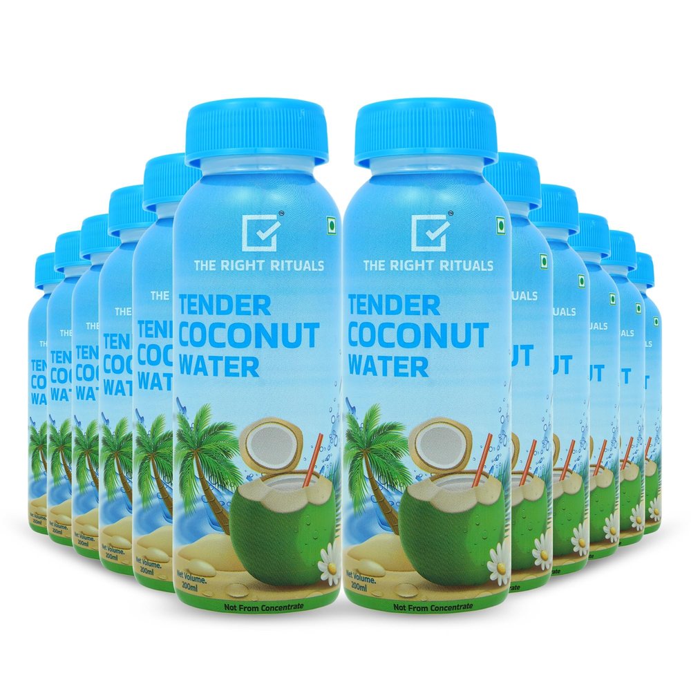 The Right Rituals Tender Coconut Water | Refreshing, Natural, No added Sugar or Artificial Flavor | Not From Concentrate | Hydration Drink | Electrolyte rich | Ready To Drink (200ml (Pack of 48))