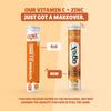 AgeX Vitamin C+Zinc Effervescent Tablets | Natural Amla Extract 1000mg + Vit C 80mg + Zinc 10mg | Immunity Booster for Skin, Hair & Nails | Supports Collagen Production |Orange Flavour | Sugar-Free | 160 Effervescent Tablets (Pack of 8) view 3