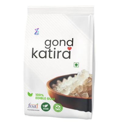 Gond Katira, Badam pisin, Badam banka,(100gms) Dink, kondai katti, kataira, gond kadir, gond kateera Tragacanth gum, white Almond gum, katira crystals, Edible Gum, Vegan, FSSAI Certified