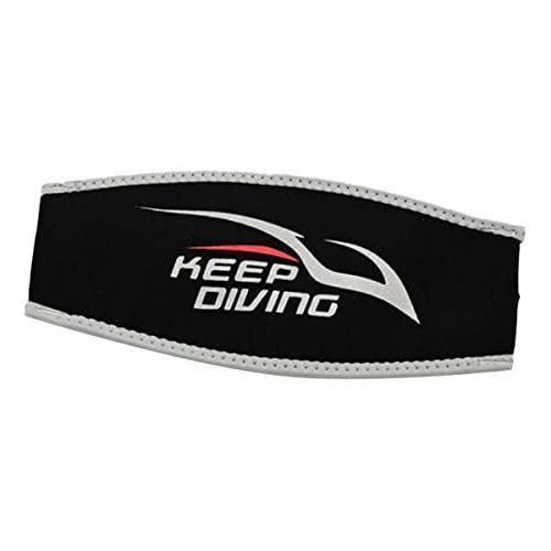 CALANDIS 2xComfort Neoprene Diving Scuba Mask Strap Cover Protector Black Silver | Masks