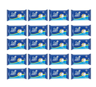 Raj Super White Blue and White Laundry Bar - 3 kg (Pack of 150g x 20pcs,) | , | Powerful Dual-Action Cleaning for All Fabrics