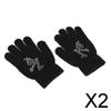 CALANDIS 2xGirls Women Kids Ice Skating Gloves Magic Stretch Glove Black S | Skating Dresses-Girls view 2