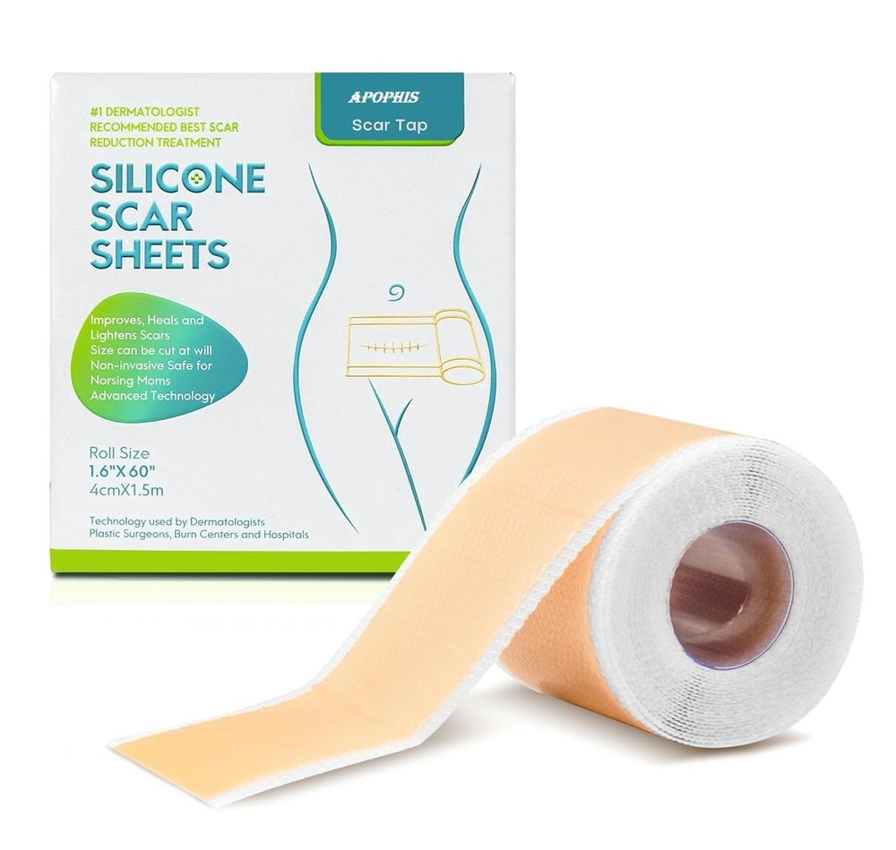 APOPHIS Silicone Scar Sheets, Silicon gel sheets for Scars Transparent Medical Silicone Gel Tape for Scar Removal, Silicone Scar Tape Roll For Hypertrophic Scars and Keloids Caused by Surgery Get Scars Away Painless Reusable