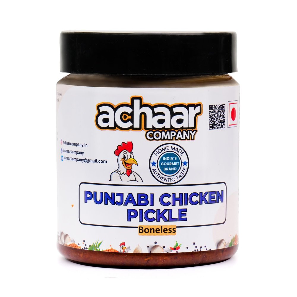 Achaar Company Boneless Punjabi Chicken Pickle | Spicy Indian Achar No Artificial Preservative | Pack of 1, (200 g)