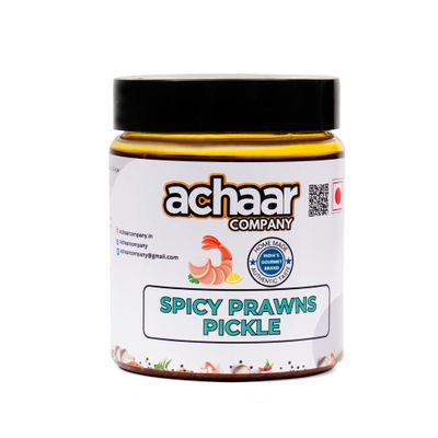 Achaar Company Spicy Prawns Pickle | Spicy Indian Achar | No Artificial Preservative | Pack of 1, (200 g)