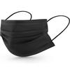 Disposable Face Mask, 3-Ply Protection, Black, Elastic Ear Loops view 3