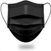 Disposable Face Mask, 3-Ply Protection, Black, Elastic Ear Loops view 2
