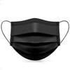 Disposable Face Masks, 3-Ply Protection, Black, Elastic Ear Loops view 2