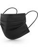 Disposable Face Masks, 3-Ply Black, Elastic Ear Loops view 1