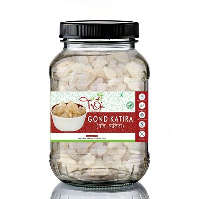 TIQH 100% Natural Edible Gum | Tragacanth Gum | Gond Katira | High Cooling Properties Herbal Food | Super Food |Cooling Properties | Superfood For Summer (800 g)