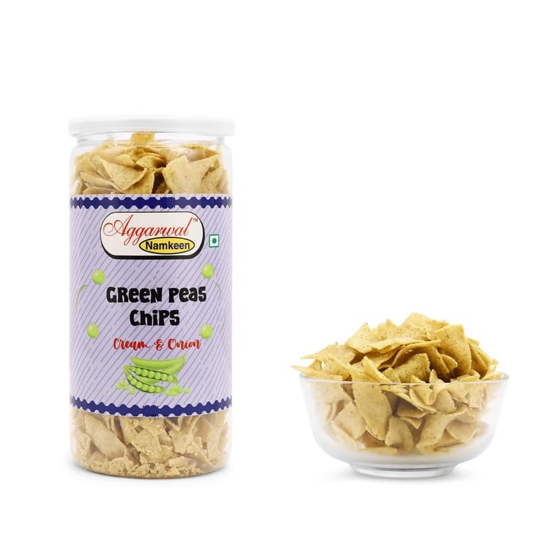 Aggarwal Namkeen MATAR (GREEN PEAS) Chips, Waffers, Cream & Onion (150gm)