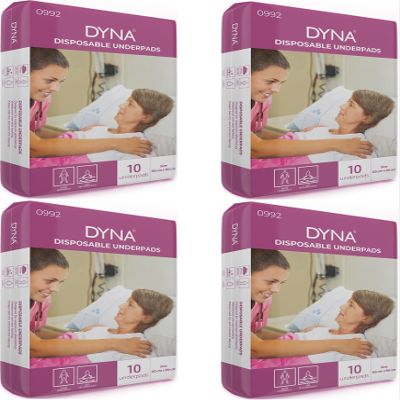 LADY HAWK Dyna Underpads Sheet 60X90 Large Size Superior Absorbency for Adults Elderly Patients Newborn Baby Kids. Leak Proof, Prime Gel Core Technology Incontinence Under Pads 1 Pack of 10