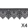 CALANDIS 4x3 Yard 19cm Wide Black Eyelash Lace Trim DIY Sewing Applique | Trims | Embellishments & Finishes | Sewing view 2