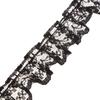 CALANDIS 4x5 Yards Ribbon Floral Elastic Lace Trim Handcraft Accessories Black | Trims | Embellishments & Finishes | Sewing view 4