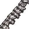 CALANDIS 3x5 Yards Ribbon Floral Elastic Lace Trim Handcraft Accessories Black | Trims | Embellishments & Finishes | Sewing view 4