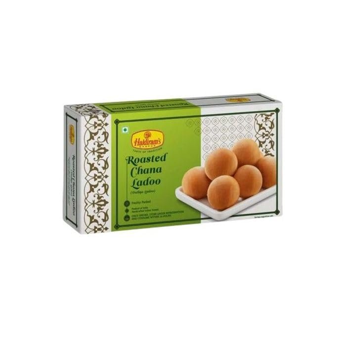 Haldiram's Nagpur Roasted Chana Ladoo 250g | Healthy Protein-Rich Sweet | Traditional Indian Mithai | Guilt-Free Energy Snack