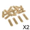 CALANDIS 2x20pcs Retro Synthetic PU Leather Tag DIY Handmade Sew Label Patches Gold | Trims | Embellishments & Finishes | Sewing view 1
