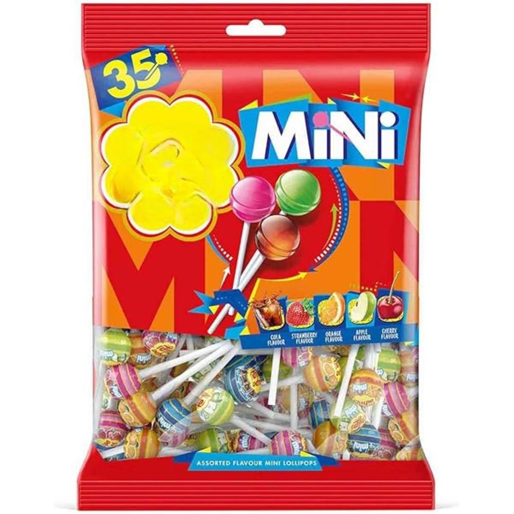 Chup Chups Mini 35 Pieces Assorted Flavored Lollipops, 210g (Imported)