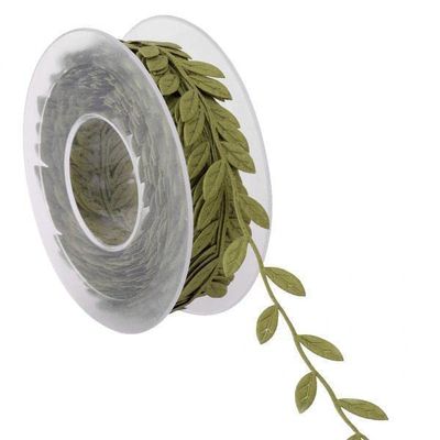 CALANDIS 3x15m Leaves Ribbon Trim Wreath for Wedding Wall Crafts Party Decor Green | Trims | Embellishments & Finishes | Sewing
