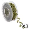 CALANDIS 3x15m Leaves Ribbon Trim Wreath for Wedding Wall Crafts Party Decor Green | Trims | Embellishments & Finishes | Sewing view 2