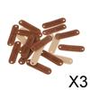 CALANDIS 3x20pcs Retro Synthetic PU Leather Tag DIY Handmade Sew Label Patches Coffee | Trims | Embellishments & Finishes | Sewing view 2