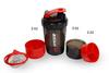 2025 Gym Shaker For Protein Shake Leakproof Shaker Bottles For Supplements With Extra Compartment, Pre-Workout & BCAA, Protein Shake Bottle, Gym Bottle For Men And Women Black - 500 ml (RED) view 2