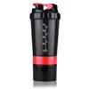 2025 Gym Shaker For Protein Shake Leakproof Shaker Bottles For Supplements With Extra Compartment, Pre-Workout & BCAA, Protein Shake Bottle, Gym Bottle For Men And Women Black - 500 ml (RED) view 3