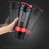 2025 Gym Shaker For Protein Shake Leakproof Shaker Bottles For Supplements With Extra Compartment, Pre-Workout & BCAA, Protein Shake Bottle, Gym Bottle For Men And Women Black - 500 ml (RED) view 4