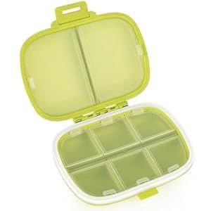 BLUE CRANE COZY nose - Pill Medicine Organizer Storage Box with 8 Compartments - Moisture Proof, Made of Food Grade Cereal Fiber, BPA free Wheat Straw Material, Ideal for Travel, Pocket, Purse, Daily Pill Case, Portable Medicine Vitamin Holder Contai