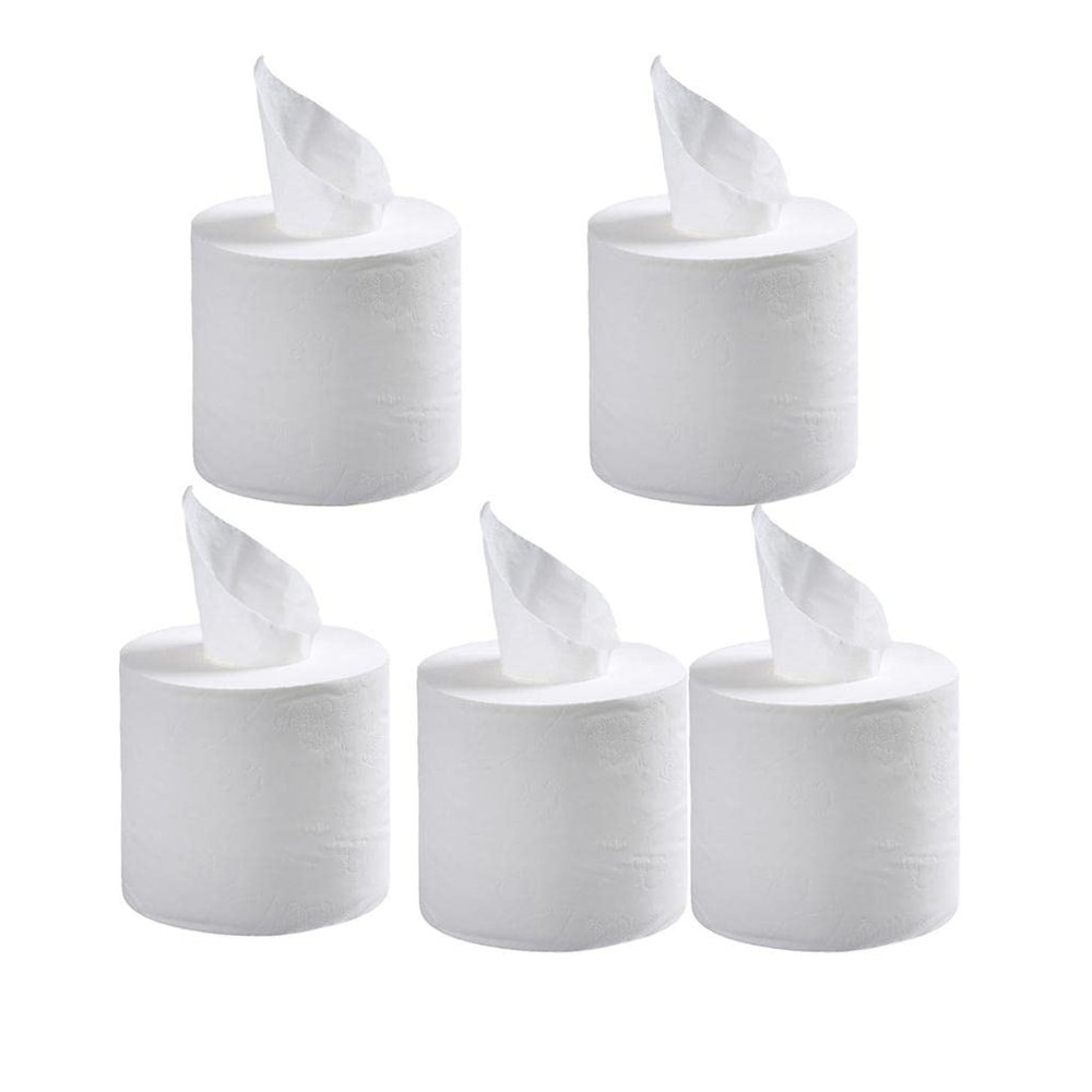 CALANDIS 5Roll Comfortable 4 Ply Toilet Paper Bulk Roll Wood Pulp Bath Tissue | Toilet Paper | Paper Products | Household Supplies & Cleaning