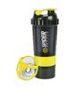 2025 Gym Shaker For Protein Shake Leakproof Shaker Bottles For Supplements With Extra Compartment, Pre-Workout & BCAA, Protein Shake Bottle, Gym Bottle For Men And Women Black - 500 ml (YELLOW) view 1