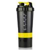 2025 Gym Shaker For Protein Shake Leakproof Shaker Bottles For Supplements With Extra Compartment, Pre-Workout & BCAA, Protein Shake Bottle, Gym Bottle For Men And Women Black - 500 ml (YELLOW) view 3