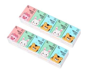 Cute Animal Design Tissue Papers, Pack of 20, Skin-safe Sleek Tissues|Pocket tisssue paper| Soft tissue pack|Disposable face wipe|