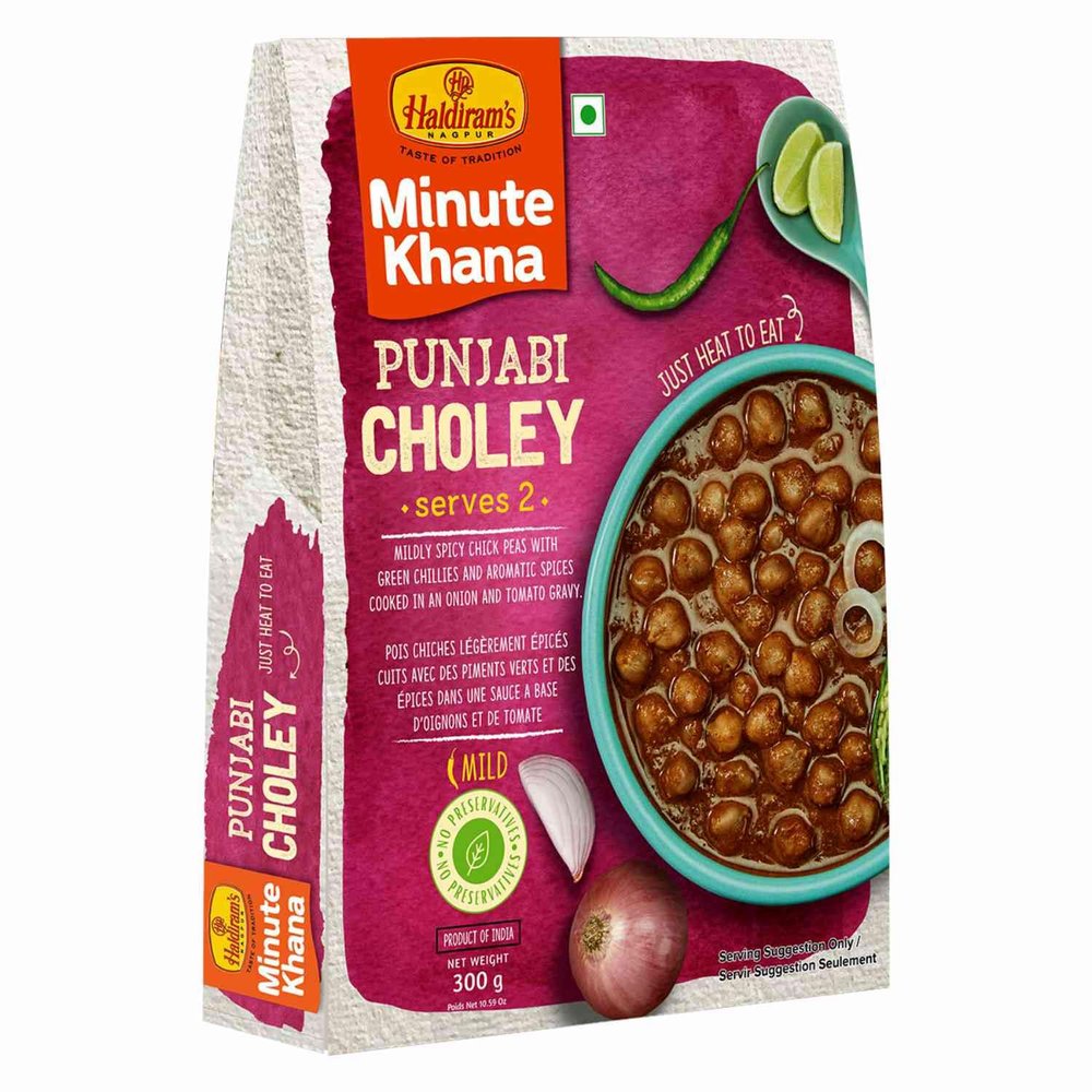 Haldiram's Ready to Eat Product | Convenient & Tasty Indian Snacks | Instant Meals & Delights | Perfect for Busy Lifestyles, Travel & Gifting (Punjabi Choley 300Gm Pack Of 2)