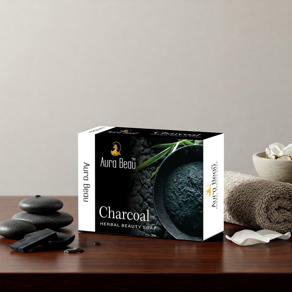 Aura Beau Herbal 100% Ayurvedic Charcoal Soap