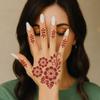 Temporary Tattoowala Wedding Combo Mehndi Stencil Stickers for Brides and Bridesmaids Pack Of 2 view 3