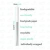 Bulk Quantity Individually Wrapped Paper Straws | 8MM Wide | 2500 Straws (1 Box) | White | Best for Juice, Soft Drinks and Cocktails view 2