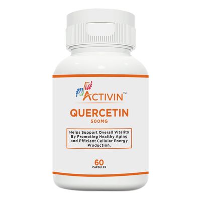 Activin Quercetin 500mg, Antioxidant Supplement, 60 Veg Capsules, Immune Support, Anti-Allergy, Supports Energy, Heart Health, Gluten Free, Non-GMO For Men And Women