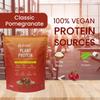 Ayuska Plant Protein Powder - Pomegranate  25g Protein | Easy to Digest Vegan Supplement for Men & Women | Plant-Based Protein  500g (Pack of 1) view 2